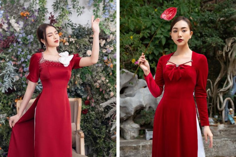 các mẫu áo dài tay phồng