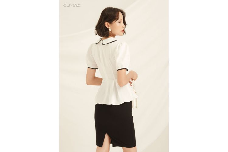 mau ao so mi peplum