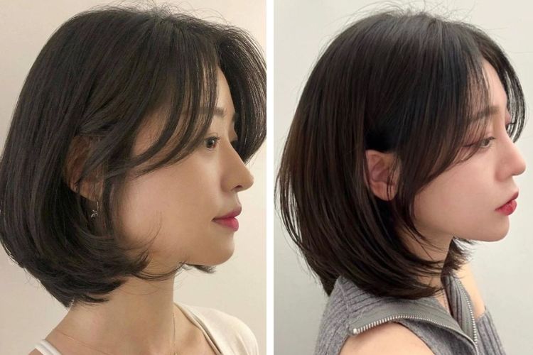 tóc ngắn cho mặt vuông to