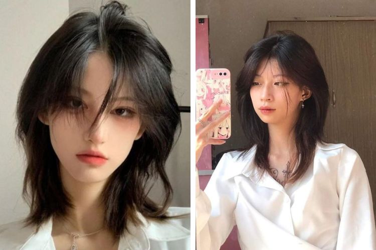 mặt vuông nên để tóc gì