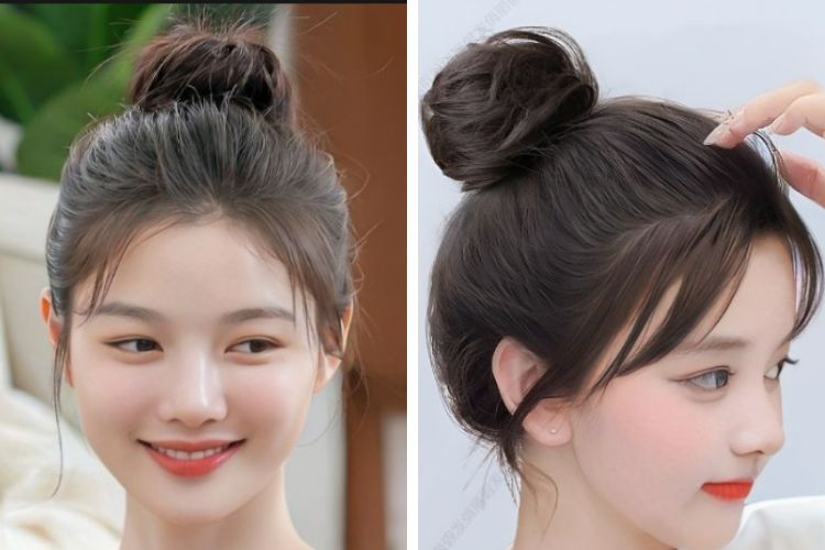 Búi tóc củ hành năng động