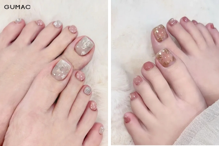 kieu nail chan ca tinh doc dao