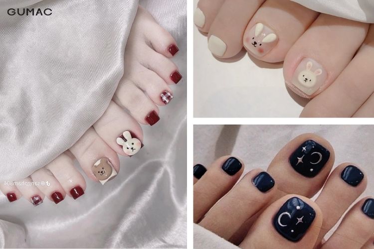 kieu nail chan choi trung thu dep