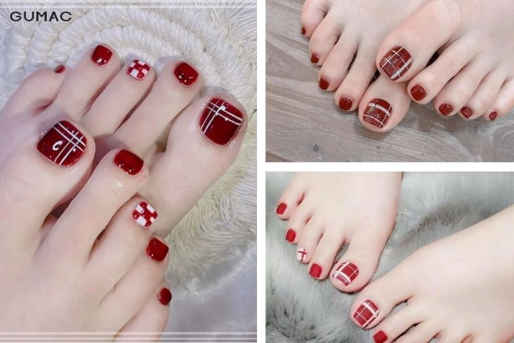 mau lam nail mong chan ke soc do dep