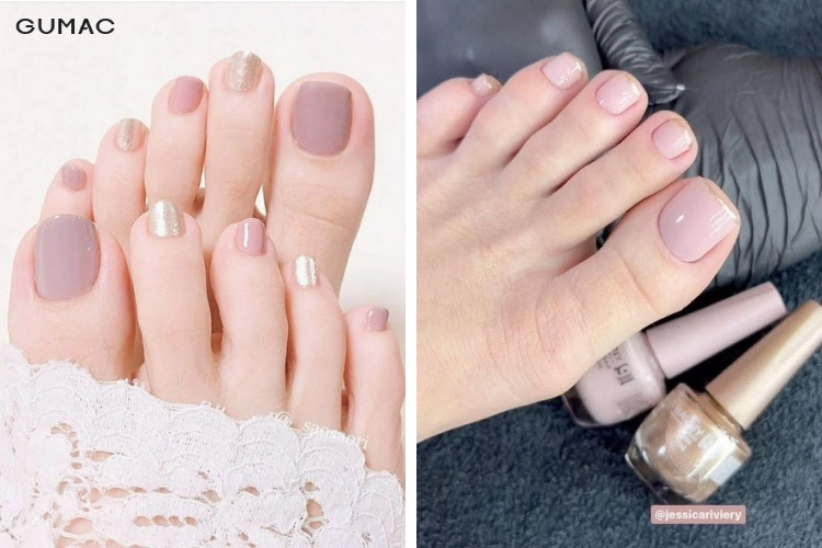 mau nail chan dep mau nude