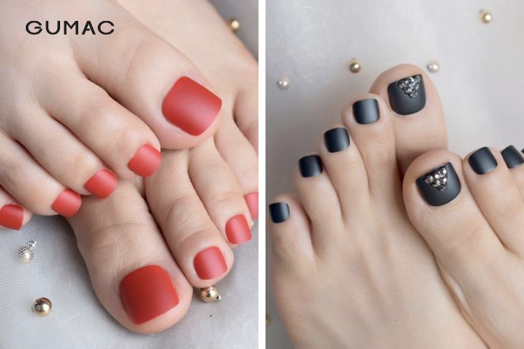 mau nail chan son nham ca tinh