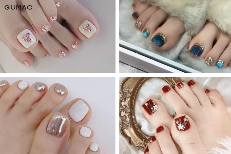 top cac mau nail chan dep hot trend