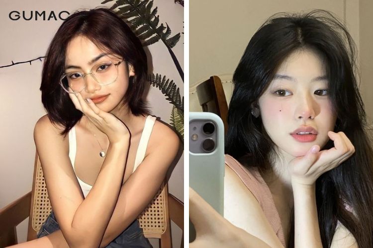  Đưa tay lên má hoặc chống cằm che bớt một phần khuôn mặt