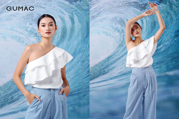 Tháo 1 bên dây áo lót với những chiếc áo cách điệu&nbsp;