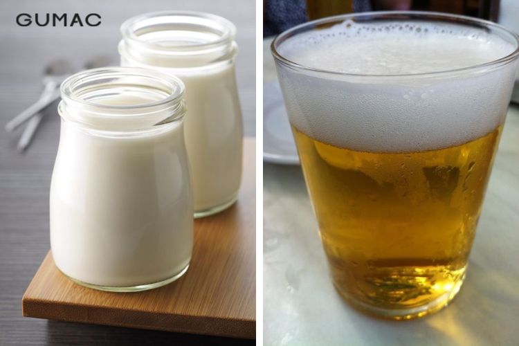 Cách làm trắng da chân cấp tốc tại nhà từ sữa chua không đường với bia