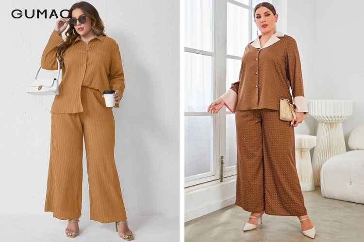 Mẫu đồ bộ đẹp sang trọng kiểu ống rộng cho quý bà
