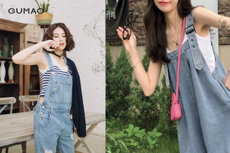Mix áo ba lỗ croptop cùng với yếm nhẹ nhàng