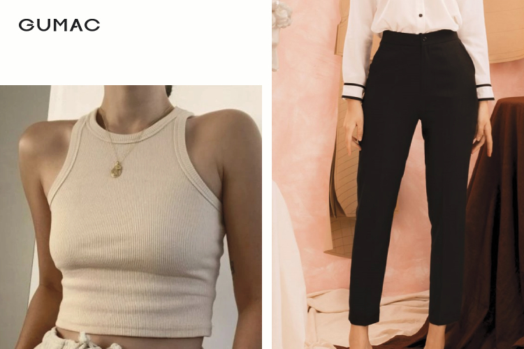 Phối quần âu thanh lịch với áo ba lỗ croptop chất len quý phái