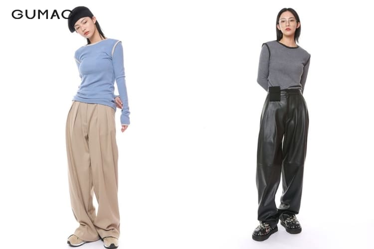 cách phối đồ với áo thun tay dài kiểu ôm body