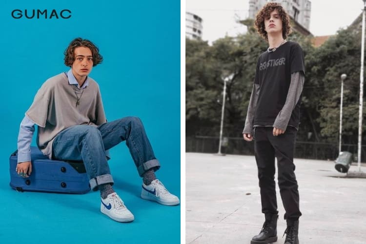 Diện áo thun dài tay cùng áo thun ngắn tay oversized