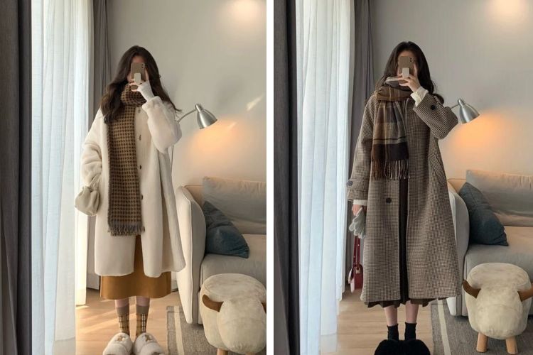 chân váy dài phối với áo gì