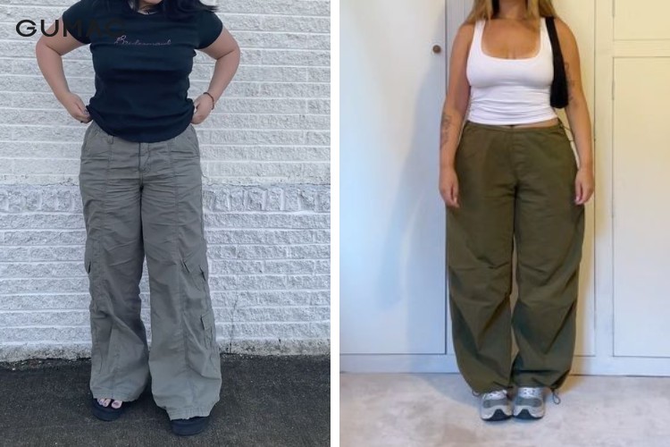 Diện áo hai dây cùng quần baggy cho nàng chubby