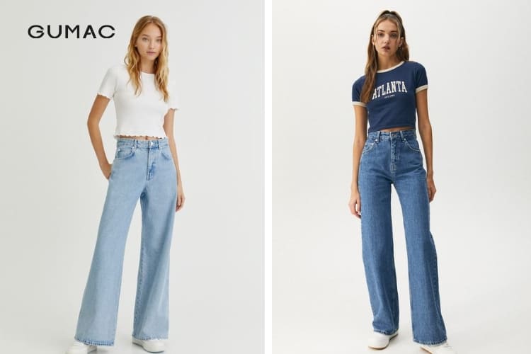 cách phối đồ với quần jean lưng cao cùng áo croptop