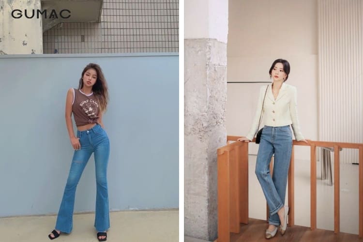 Phối đồ với quần jean lưng cao phù hợp với dáng người nào