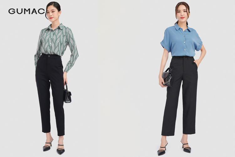 Chọn thiết kế quần tây áo sơ mi hợp với dáng người