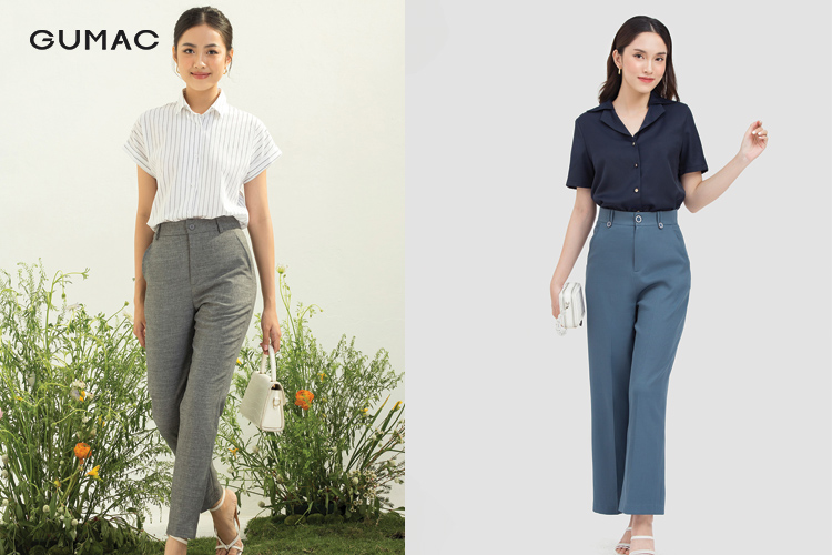Phối phụ kiện thời trang cùng quần tây áo sơ mi nữ