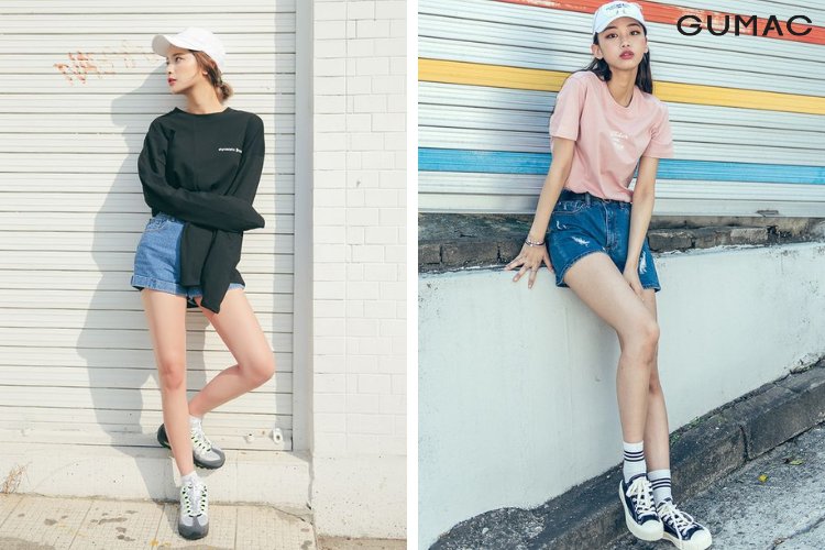 Tạo dáng cực chất khi dựa hông vào tường