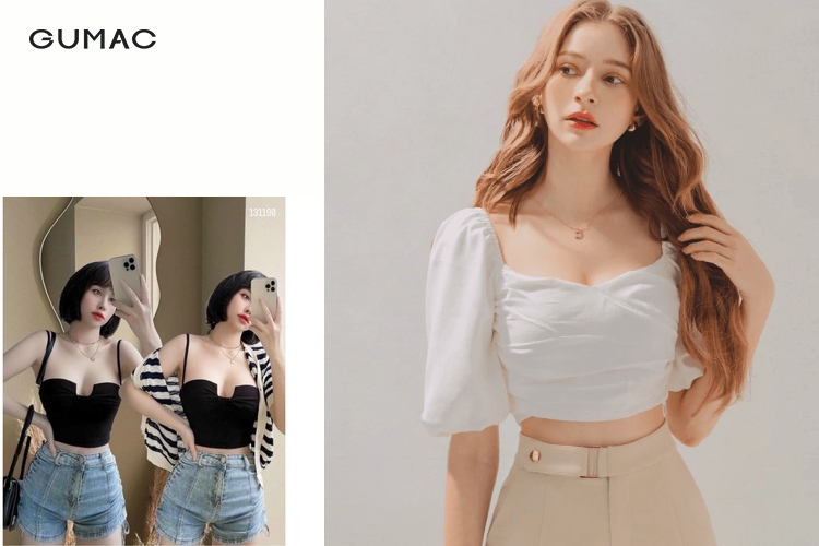 Tạo dáng chuẩn phong cách thời trang với kiểu áo croptop cúp ngực
