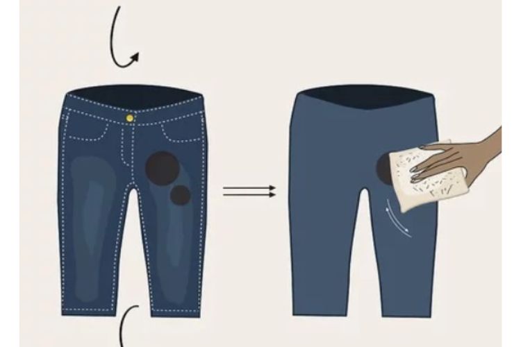 cách tẩy quần jean dính cà phê
