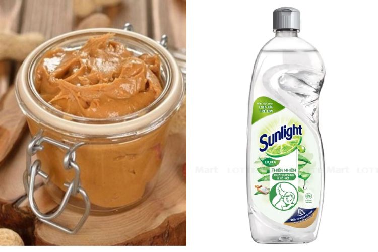 Xóa hình in áp thun bằng bơ đậu phộng và nước rửa chén