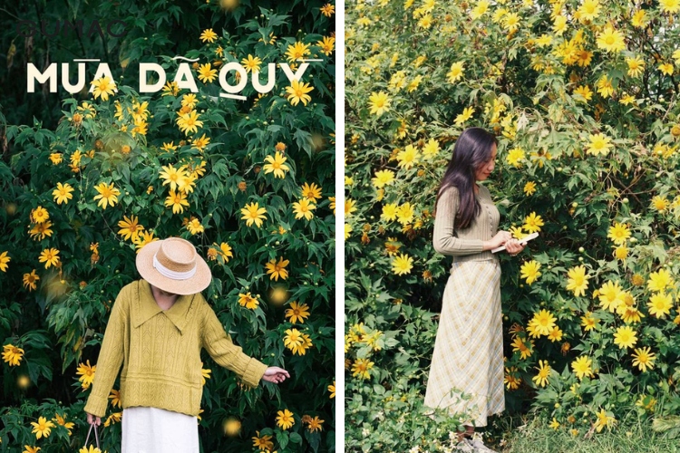 Thời trang vintage cùng áo thun và chân váy