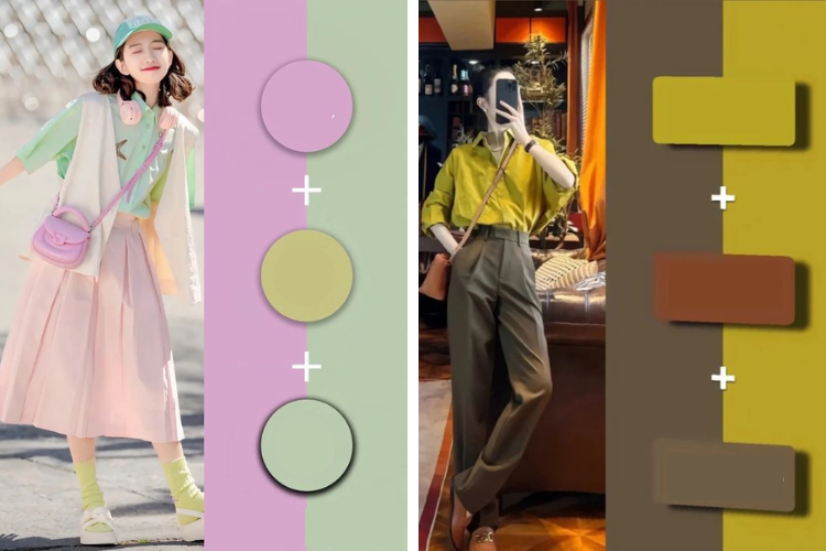 Phối tone tím và tone xanh dành cho da tone lạnh