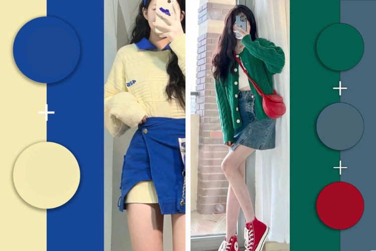 da tone lạnh phối cùng tone xanh