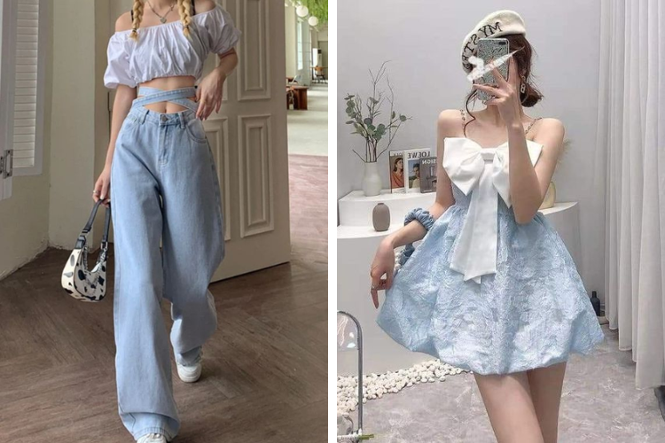 phối đồ xanh lam cho người da tone lạnh
