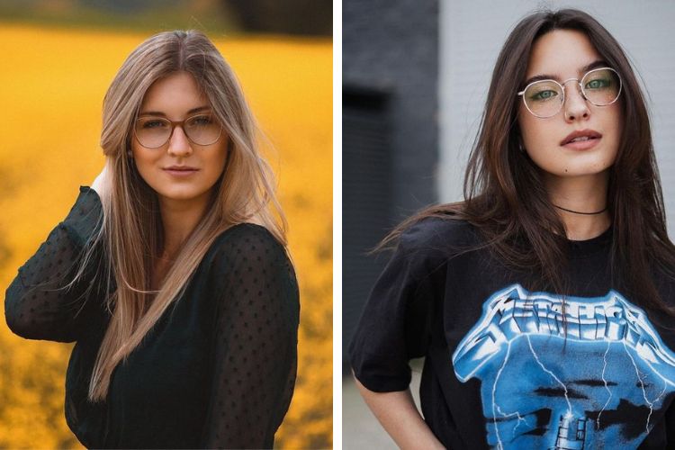 đeo mắt kính hợp với kiểu tóc nào kiểu tóc dài