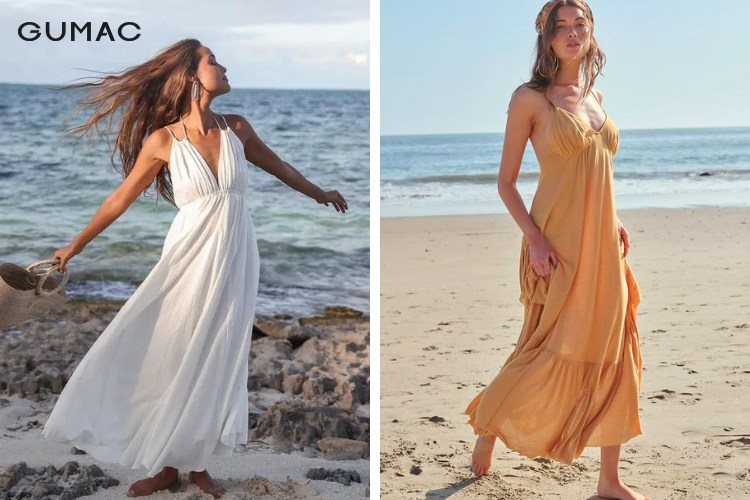 Diện váy maxi dáng dài khi đi biển Đà Nẵng