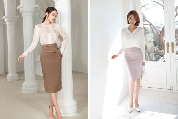 Phối đồ cùng chân váy bút chì