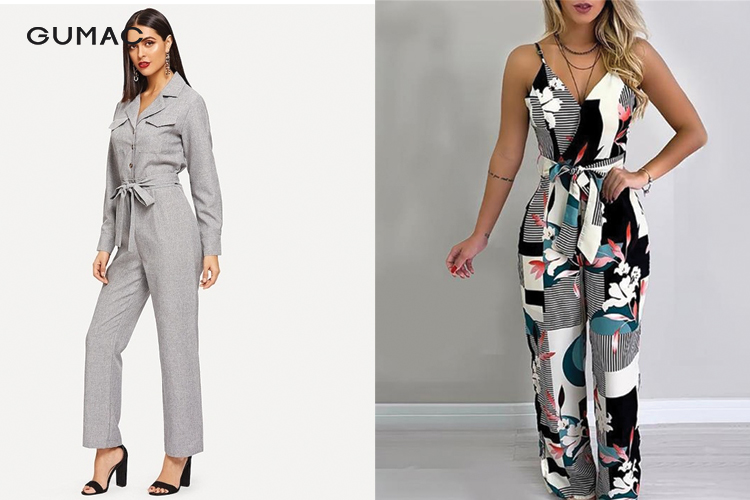 Jumpsuit cổ chữ V