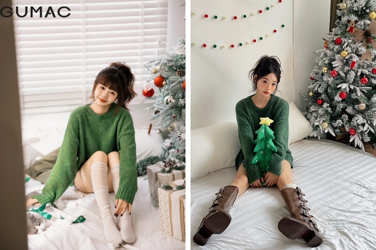 Giáng sinh nên mặc màu xanh lá sẫm