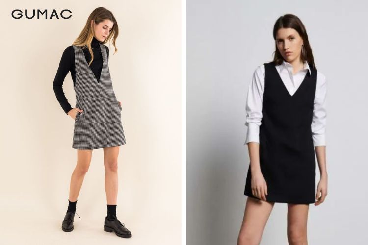 Áo jumper dáng váy ngắn