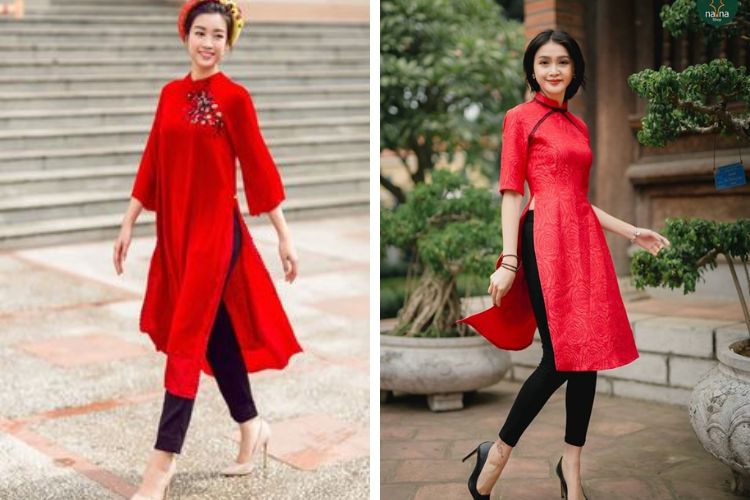 Các kiểu áo dài đẹp trẻ trung mix cùng quần jean