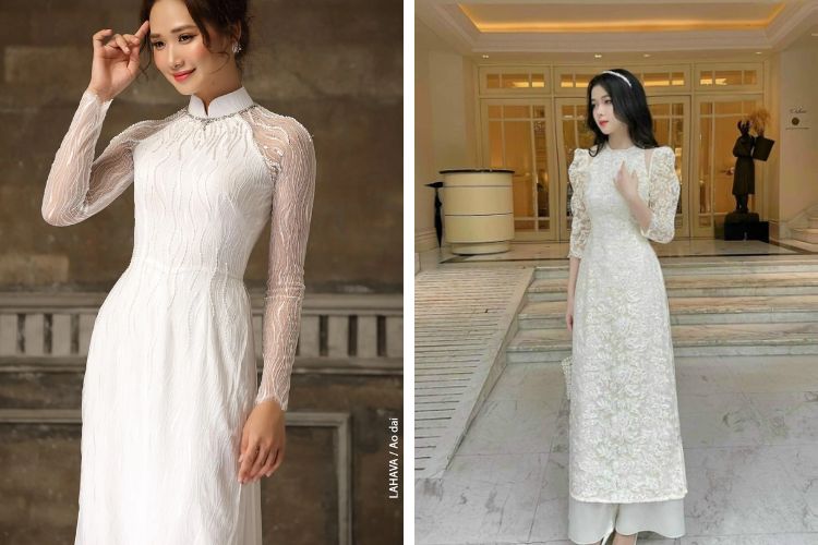 Áo dài ren quyến rũ&nbsp;