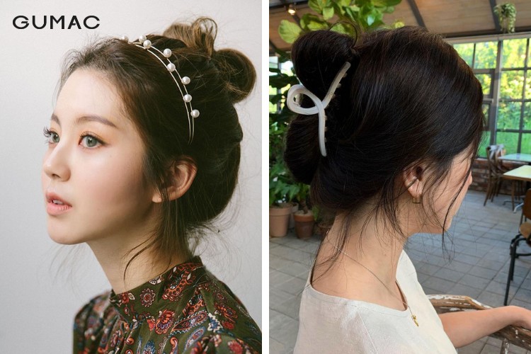 Kiểu tóc dành cho học sinh búi kiểu củ tỏi