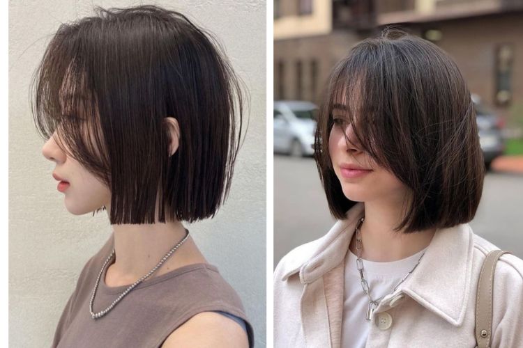 Kiểu tóc thẳng ngắn mái bay