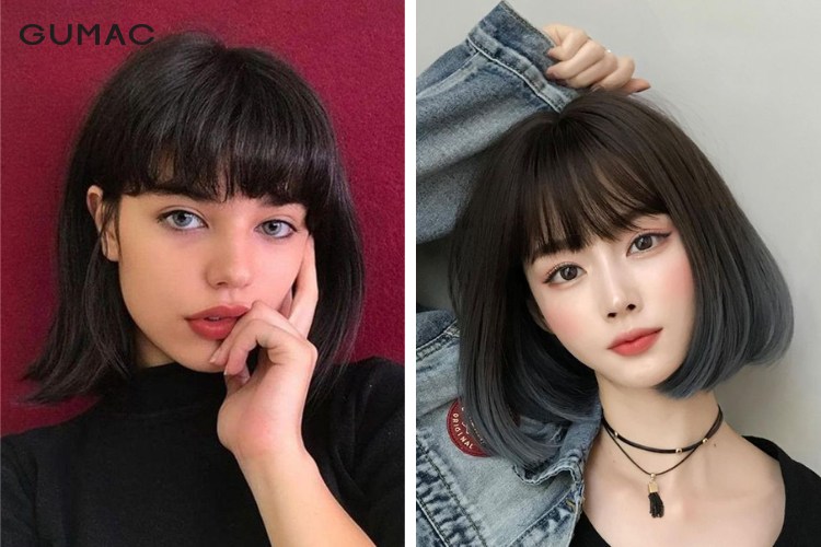Tóc mái ngố thưa cho nữ 