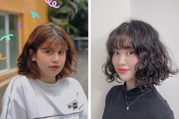 Tóc ngắn đánh rối + mái xoăn