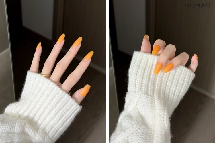 mau nail mau cam chay