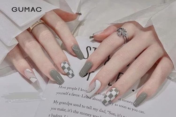 Mẫu móng hoạ tiết style châu Âu ấn tượng