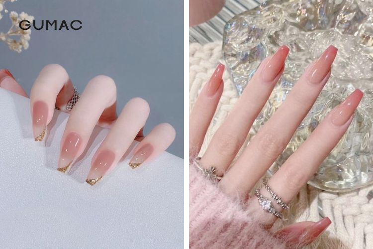 Mẫu nail ombre kiểu châu Âu điệu đà