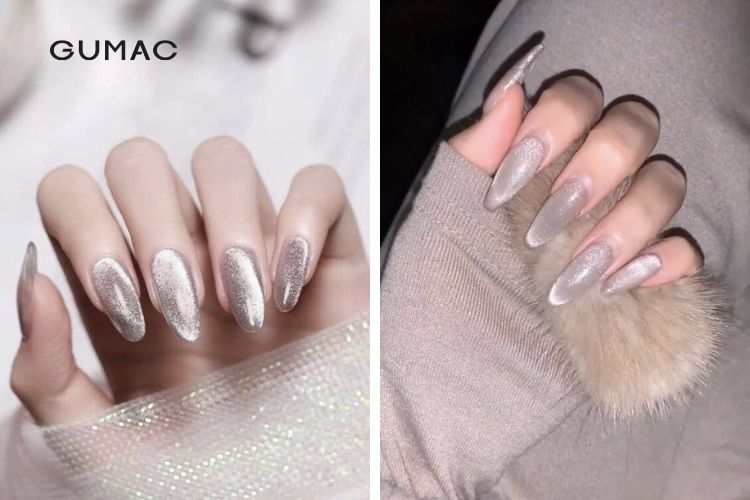 Nail ánh bạc phong cách châu Âu