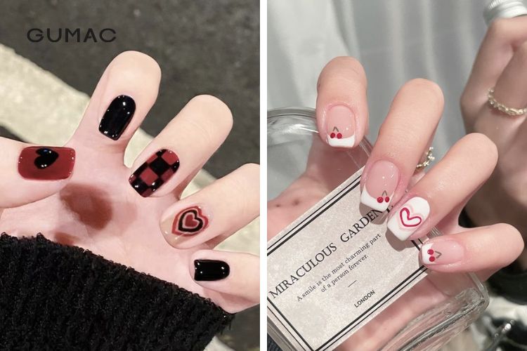 Mẫu nail sơn gel hoạ tiết phong cách cho nữ